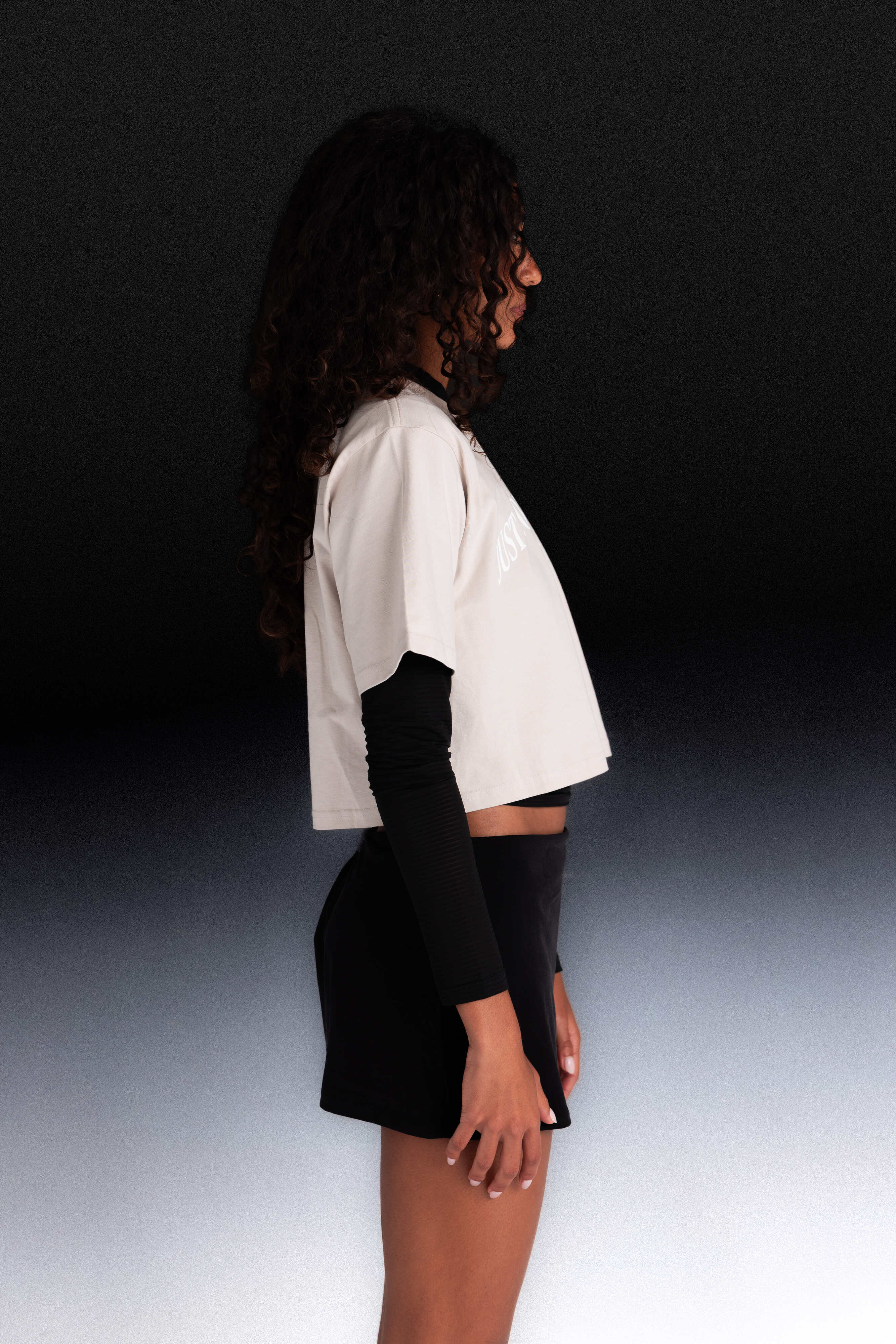 Person wearing a white and black outfit