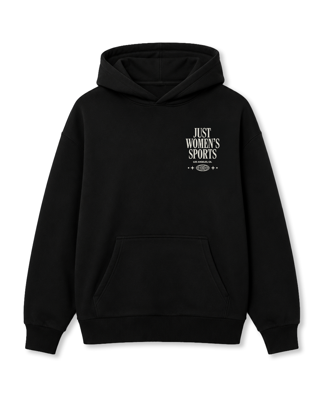 Black hoodie with text